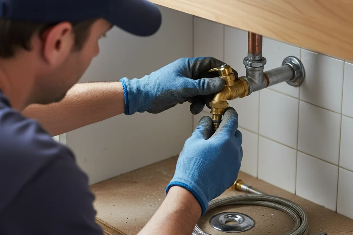 Shutoff valve and fitting work during Emergency Plumbing in Lamar